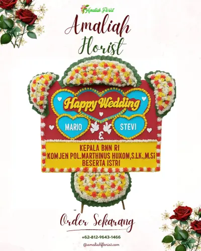 Karangan Papan Bunga Pernikahan di Temanggung Ii